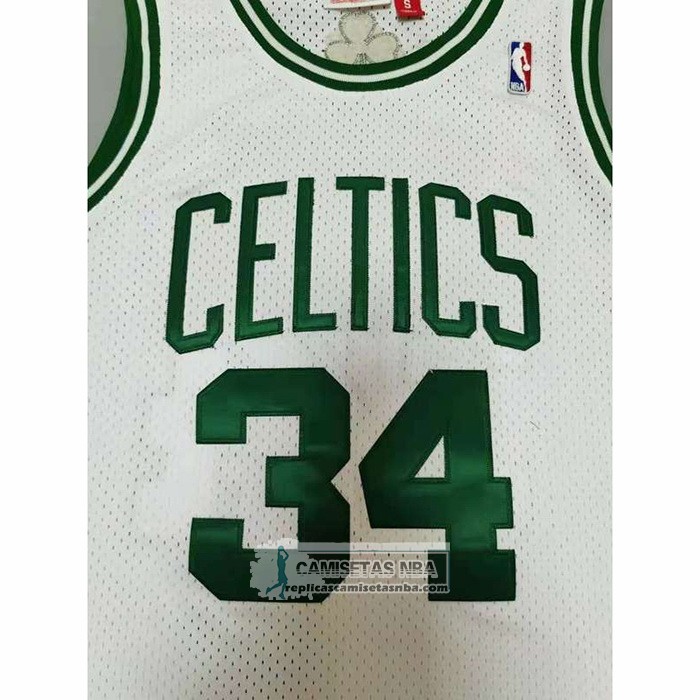 Camiseta Boston Celtics Paul Pierce NO 34 Mitchell & Ness 2007-08 Blanco